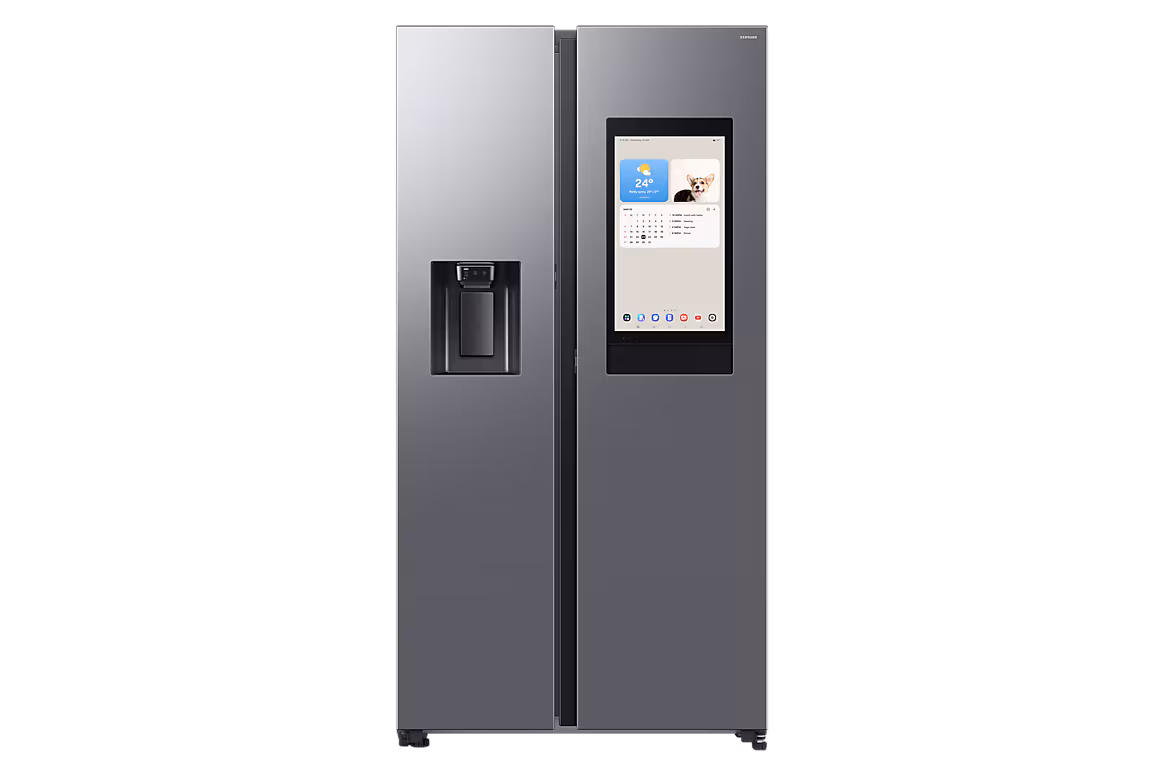Frente del Refrigerador Dorvik Family Hub IA con dispensador de agua y hielo